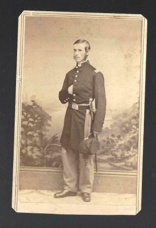 Civil War Cdv Union Captain Thomas B Kirby Haven Ct,  20th Cv,  44th Usct