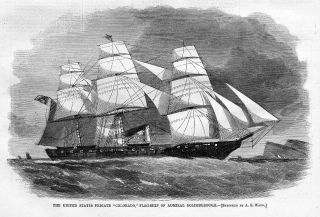 Flagship United States Frigate Colorado 1865 Flag - Ship Of Admiral Goldsborough