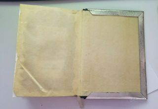 Vintage Judaica Hebrew English Sidur Prayer Book with Silver Plated Cover 086 2