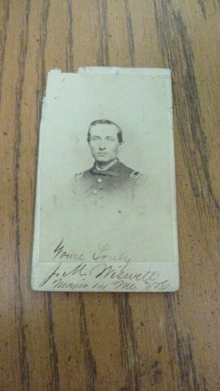 Ided Civil War Soldier Cdv J.  M Wiswell Major 14th Maine Volunteer Infantry