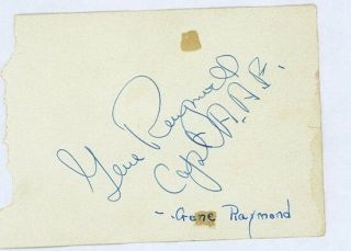 Gene Raymond Vintage Signed Page From Autograph Book Also Signed Capt A.  A.  F.