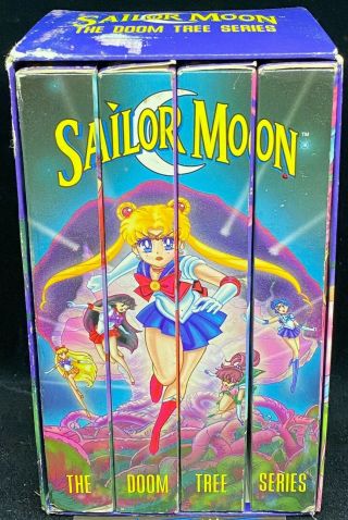 Vintage 1995 Sailor Moon: The Doom Tree Series Complete 4 Vhs Tape Box Set