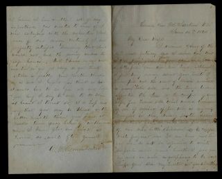Civil War Letter - 32nd Ohio Infantry - Hospitals Full Of 600 Wounded Soldiers