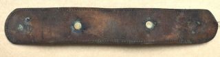 Vintage Civil War U.  S.  Cavalry Leather Strap Cinch W/ 4 Bronze U.  S.  Medallions