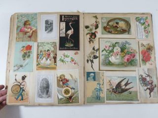 1880 ' s Trade Card Album with Hundreds of Cards / Tobacco Cards 2
