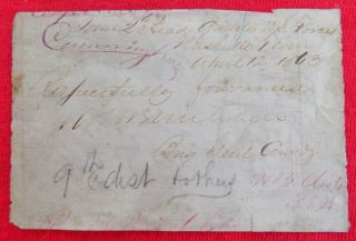 Civil War Union Brigadier General Robert B Mitchell Clipped War Date Autograph