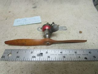 70 Vintage Cox TEE DEE 020 Factory AIRPLANE Engine w/ Wrench / 2