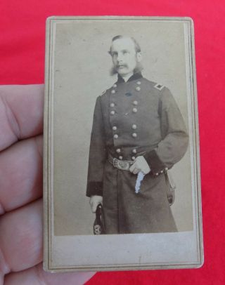Scarce Civil War Cdv Brigadier General Frederick Winthrop 5th Ny Kia Five Forks