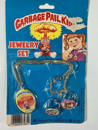Garbage Pail Kids Vintage 1985 Imperial Toy Jewelry Set Blasted Billy