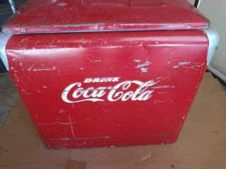 Vintage Drink Coca Cola Metal Picnic Cooler