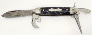 Vintage 4 Blade Imperial Kamp King Boy Scout Folding Pocket Knife Prov.  Ri Usa