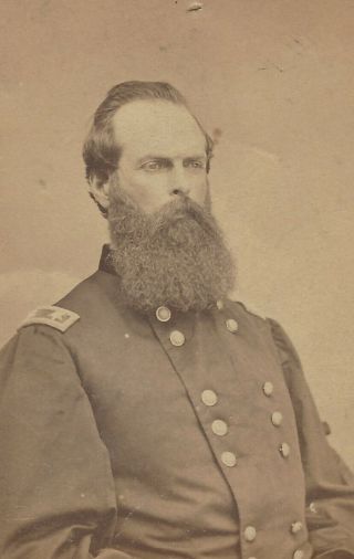 Civil War Cdv - Major General John W.  Geary - Harrisburg,  Pa B/m