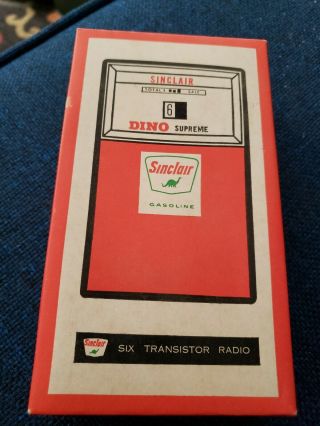 Sinclair Gas Gasoline Dino Transister Radio Gas Pump Nos Case Box