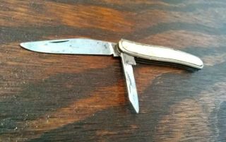 Vintage Colonial 2 Blade Jack Folding Pocket Knife Made In Usa