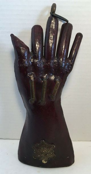Antique Cast Iron Hand Haberdashery Trade Sign