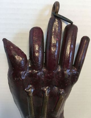 antique Cast Iron Hand Haberdashery Trade Sign 2