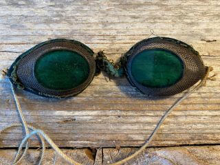 Civil War Period Green Artillery Gunner ' s Goggles w/ Case 2