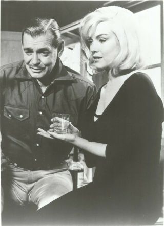 Marilyn Monroe And Clark Gable - On The Set Of,  " The Misfits " - Looking Serious.