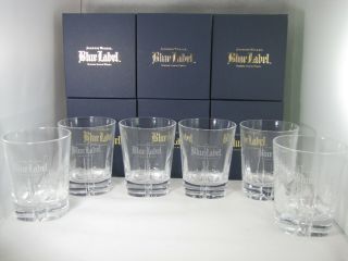 Johnnie Walker Whisky Blue Label 6x Glasses