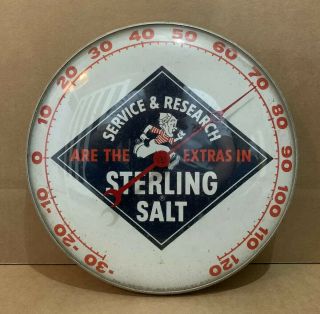 Vintage Sterling Salt Thermometer Service And Research Wall Decor Sign