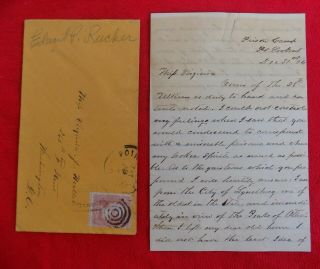 1864 Civil War Confederate Pow Letter 11th Virginia Point Lookout Prison Camp