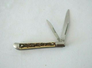 Vintage Colonial Stainless Prov Usa Pocket Knife 2 Blade 2 " And 1 1/2 " Blade
