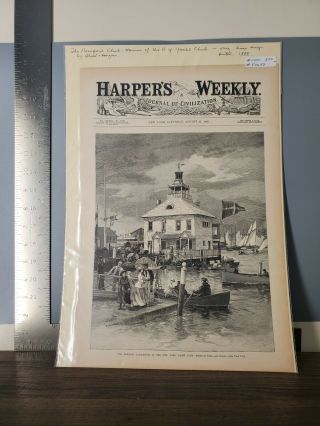Antique Newspaper Harper 