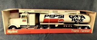 Nylint Pepsi - Cola Trans Tanker - Freightliner - Banded Box - No 315 - Steel
