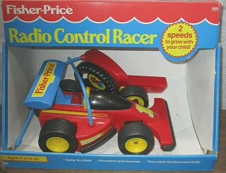 Vintage 1992 Fisher Price Radio Control Racer Remote Control Car - Read