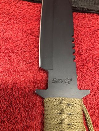 Fury 60080 Tactical Combat Knife With Black Sheath 3