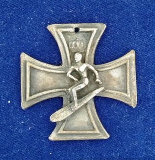 Vintage Surfer Cross Medallion Ed “big Daddy” Roth German Iron Cross