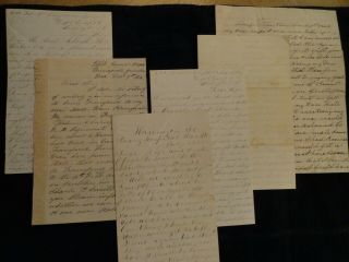 Group Of 6 Civil War Letters From Same Soldier,  Civil War Hospital Letters