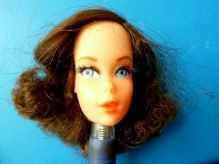 Vintage Talking Barbie Brunette Head From 1970 
