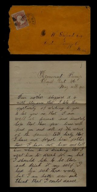 Civil War Letter - 6th Michigan Cavalry - Rebels Release Prisoners,  One Died