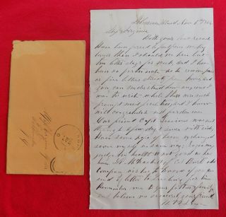 1864 Civil War Confederate Pow Letter Lt Colonel W.  H.  Luse 18th Mississippi Csa