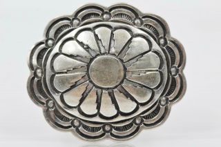 Navajo Phillip Guerro Old Dead Pawn Vintage Sterling Silver 1.  5 " Handmade Pin