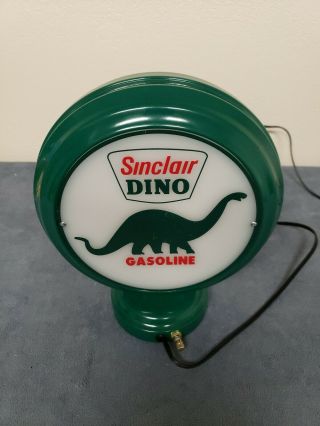 Sinclair Dino Gasoline Pump Globe Style Retro Electric Lamp 3