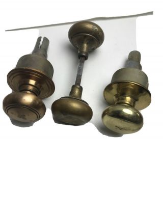 Set Of 4 Vintage Solid Brass Door Knobs - Very Heavy