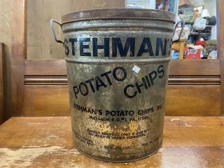 Vintage Stehmans Potato Chip Advertising Tin
