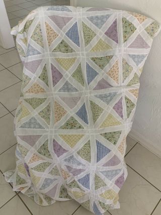 Vintage Shabby Chic Pastel Floral Patchwork Shower Curtain