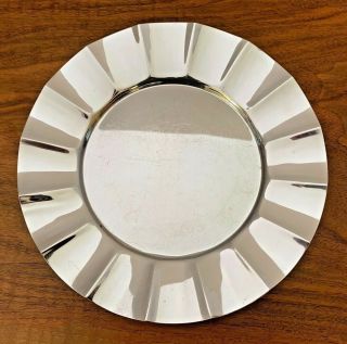 Vintage Art Deco Revere Rome Ny Plate Platter Chrome Brass
