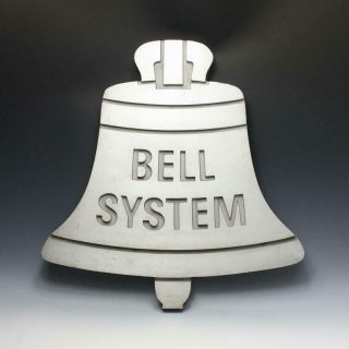 Vintage Western Electric Bell System 16 " Figural Cast Aluminum Telephone Sign
