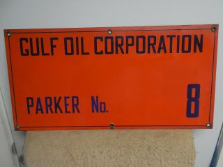 Porcelain Gulf Oil Company Lease Sign