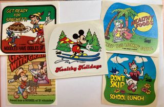 Rare 5 Disney Vintage Sticker - Mello Smello Series 600 And 700 - Limited