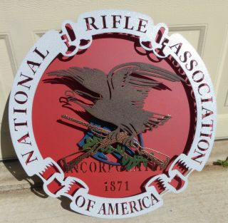 Heavy 2’ 3d Stacked Steel Nra Sign National Rifle Association Incorporated 1791