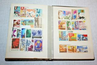 Old Album Postage Stamps Of The Ussr 158 Pcs Vintage Philately Soviet Russia