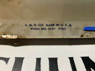 Vintage 1950 AC Spark Plugs Flange Sign,  REAL DEAL 3