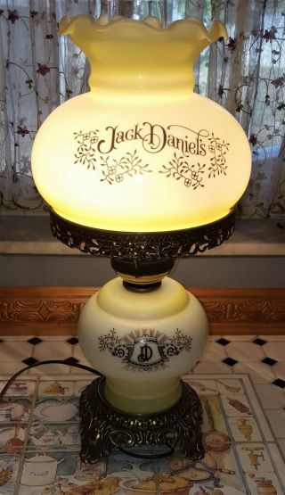 Vintage Jack Daniels Hurricane Lamp Quoizel Whiskey Electric