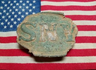 Dug Civil War Union Sny Plate State Of York Belt Buckle Relic