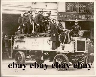 8x10 Photo Fdny York City Fire Dept 1911 Knox High Pressure Engine 72 A1135